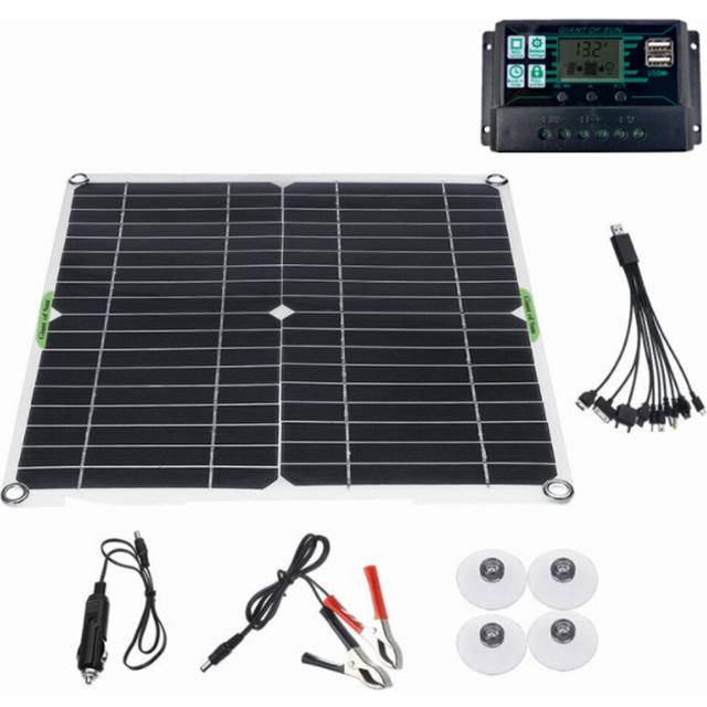 (10A) 100W Solar Panel Kit 12V Battery Charger 10-100A Controller For Ship Motorcycles Boat