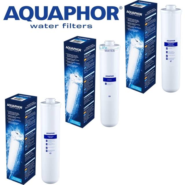 Aquaphor K3-KH-K7 ersättningskassettset (för vattenfilter Aquaphor Crystal H (H-fönster) för hårt vatten