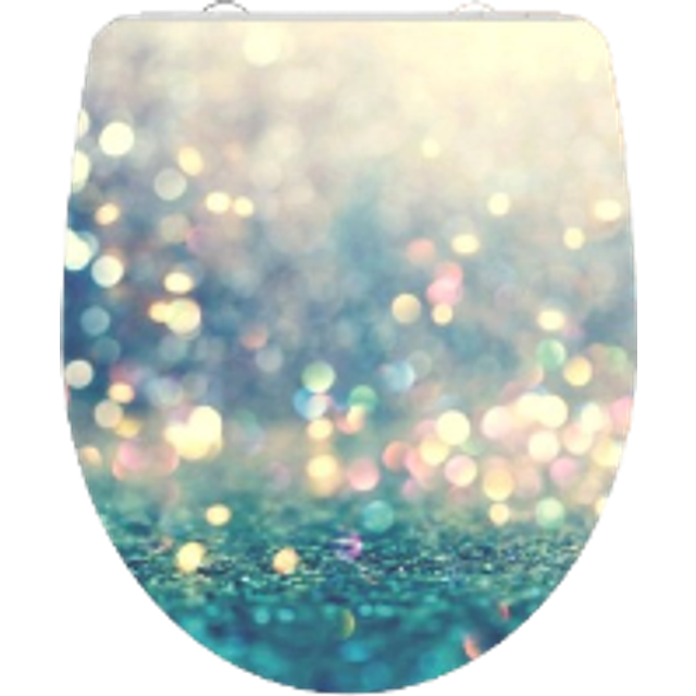Sch?tte 82587-A Magic Light Soft-Close Mechanism, Motif and Quick Release for Cleaning, Duroplast lid (max. Load of The Toilet seat 150 kg), Glitter