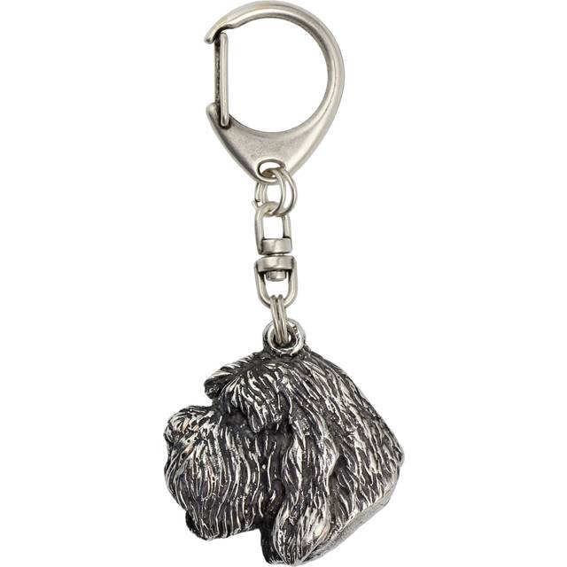 Otterhound - Silver-plated key ring with dog, handbag decoration, backpack pendant by Art-Dog brand silver