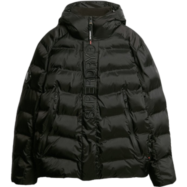 Superdry Hooded City Puffer Jacket Black
