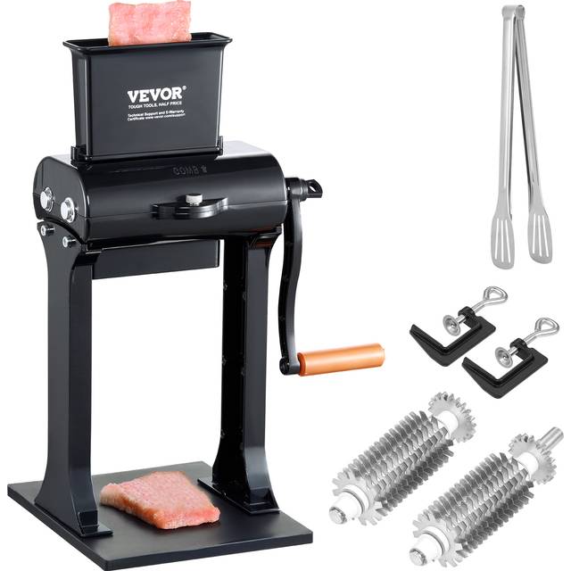 Mophorn Commercial Meat Tenderizer, Heavy Duty Stainless Steel Meat Tenderizer Machine, Quick and Easy Manual Operation Kitchen Tool, 5.8'' Feed Port