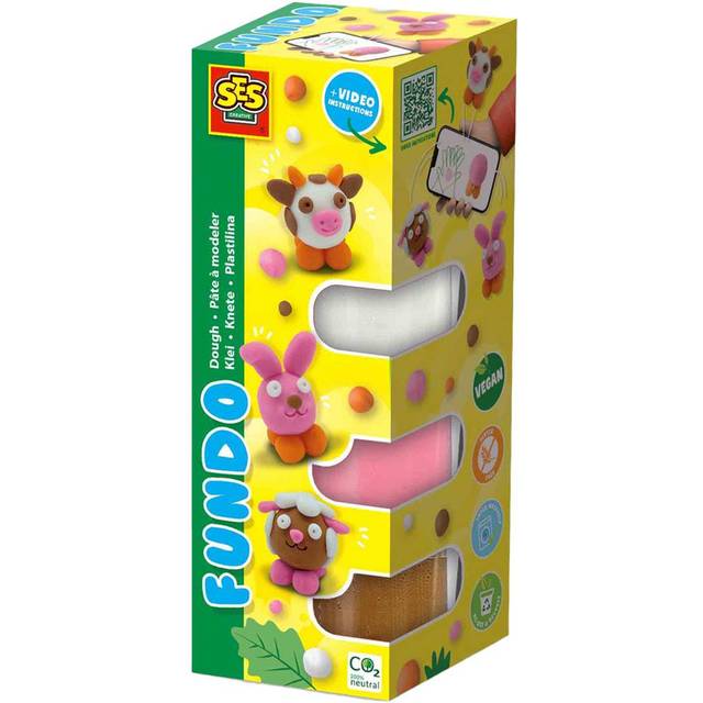FunDo dough - Farm animals (3x90gr-1x40gr) - Multi - 1 Pack