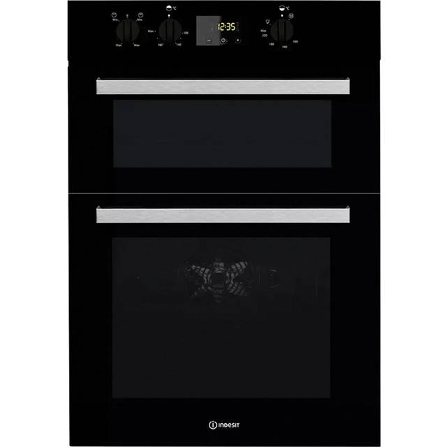 Indesit Double Oven Eye Level - Black