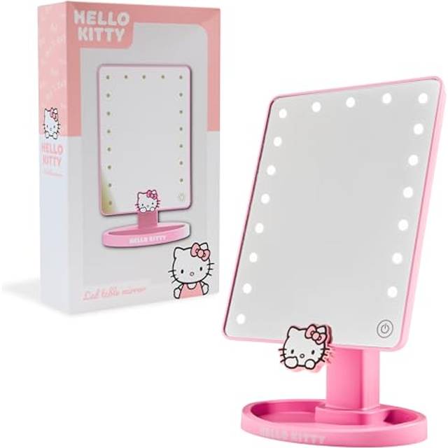 Hello kitty kids led table mirror trinket tray makeup bedroom décor