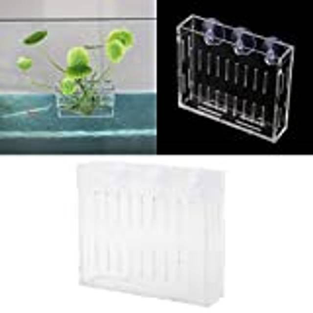 Fish Tank Water Plants Planter Aquarium Plant Water Grass Cup Landscape Plants Cultivation Basin Cup with Suction Cups Acrylic Flowerpot Home Decor