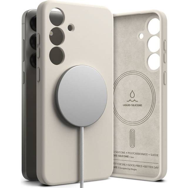 Ringke Galaxy S25 Mobilskal Magsafe Silikon Magnet - Stone