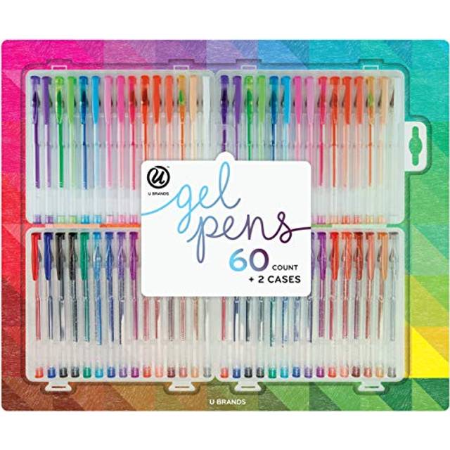 U Brands Metallic Gel Pens  Assorted Colors  60-Count  (3152U00-06)