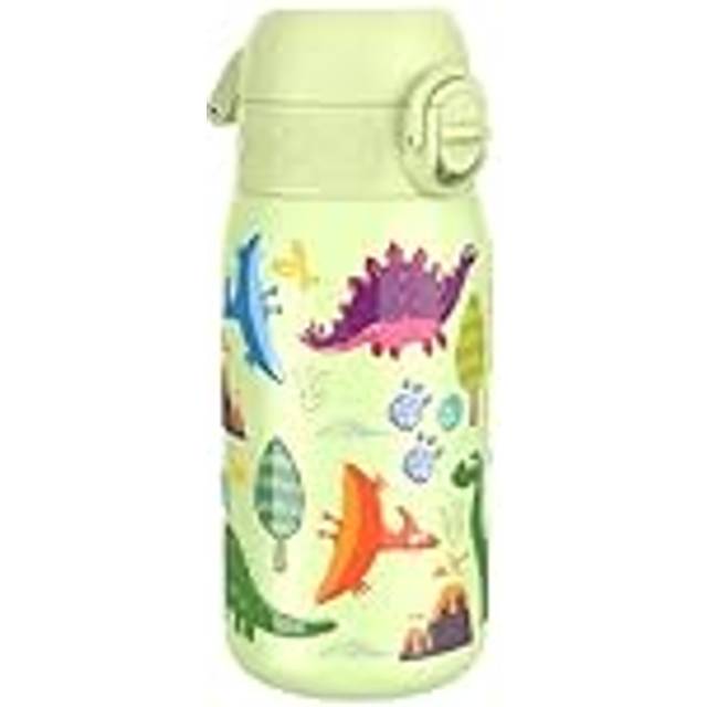 Barnvattenflaska, rostfritt stål, 320ml, Surf Green, Dinosaurs - Ion8