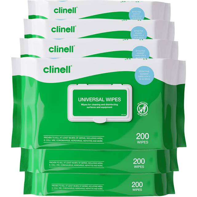 Universal Cleaning and Disinfectant Wipes for Surfaces - Pack of 6 - 200 Wipes per Pack (1200 Wipes) - Multi Purpose Wipes, Kills 99.99% of Germs,