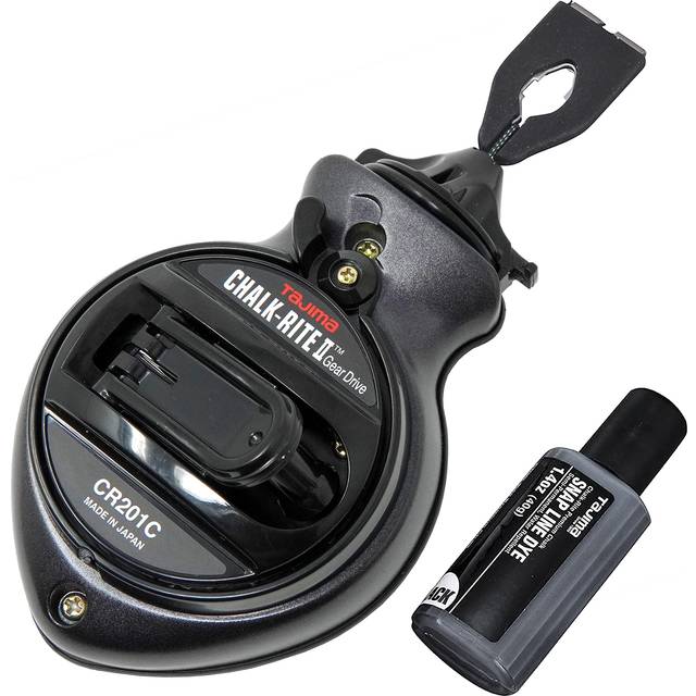 Tajima chalk Box - chalk-Rite II Snap-Line with Extra Bold 1mm chalk Line  Five gear Quick Retrieval - cR201c-cP