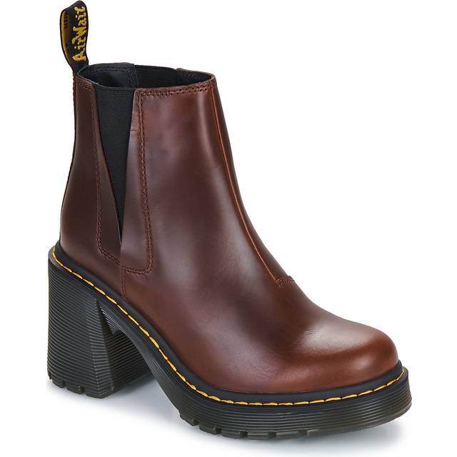 Spence Ankle Boots in Sendal Leather with Block Heel - Brown - 40 (6.5)