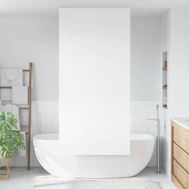 vidaXL Shower Roller Blind 90x240 cm Fabric Width 86 cm - White