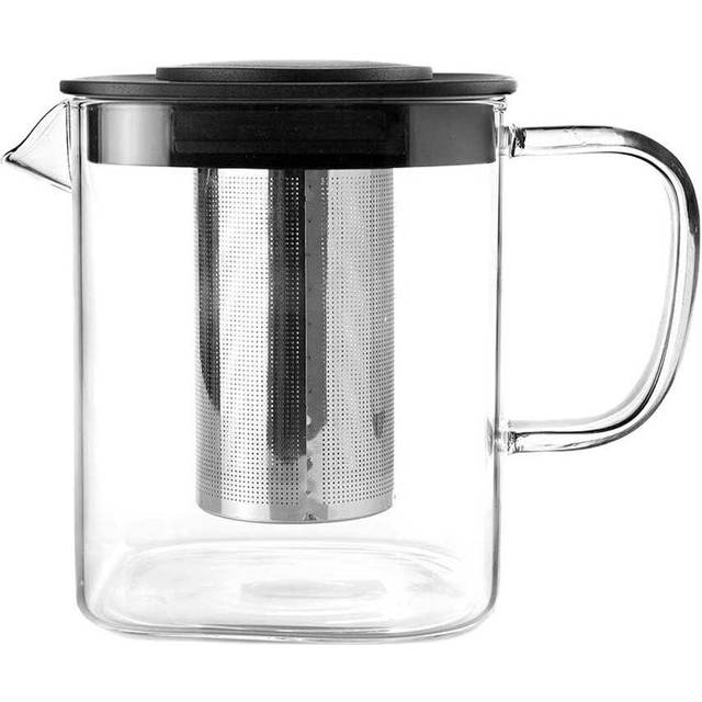 IBILI Square vattenkokare med filter, borosilikat och rostfritt stål 18/10, 1 liter