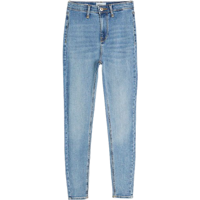 River Island Womens Blue Denim High Rise Super Skinny Jeans - 6S