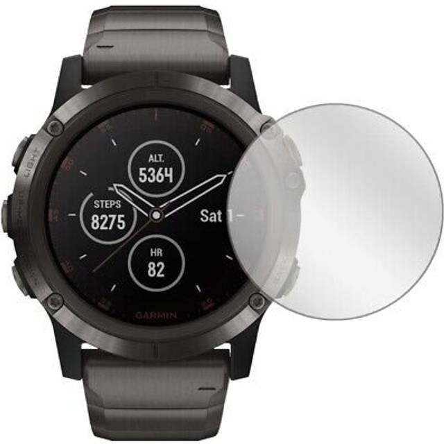 5x screen protector garmin fenix 5 plus (47mm) protection crystal clear dipos