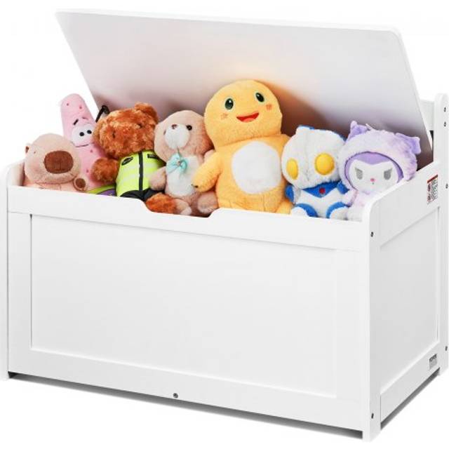 VEVOR Kids Toy Storage Bench Wooden Toy Box Chest 32.68 x 17.91 x 24.02" White