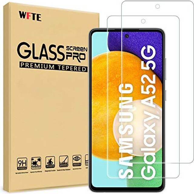 WFTE [2-Pack Screen Protector for Samsung Galaxy A52s 5G/Samsung Galaxy A52 4G/5G,Anti-Scratch,High Transparency,Anti-fingerprint, Premium Temper