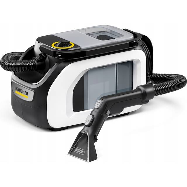 Kärcher textiltvätt SE 3 Compact, strömförbrukning: 500 W, färskvattentank: 1,7 l, yta: 2,76 m², vikt: 4,1 kg, spraysugslang, tvättmunstycke klädsel och fogar