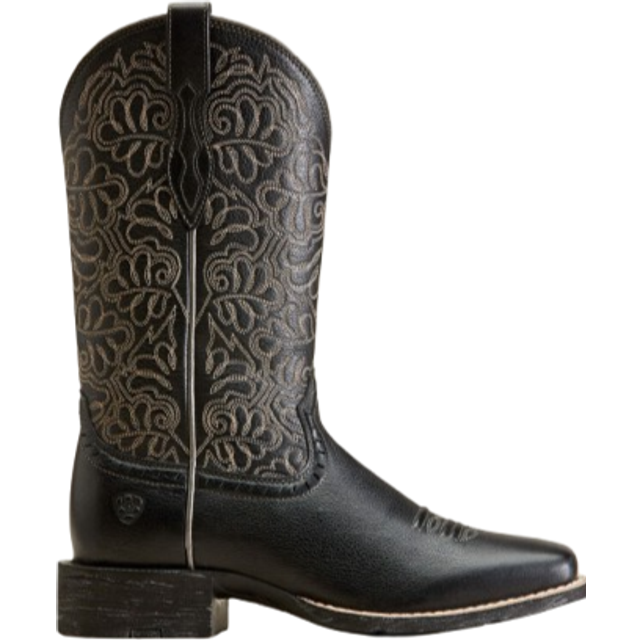 Women's leather western boots Ariat Round Up Remuda - Noir