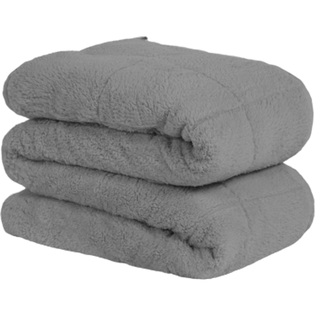Brentfords Teddy Weighted 8kg Blanket Quilted, Charcoal - 150 x 200cm - Grey