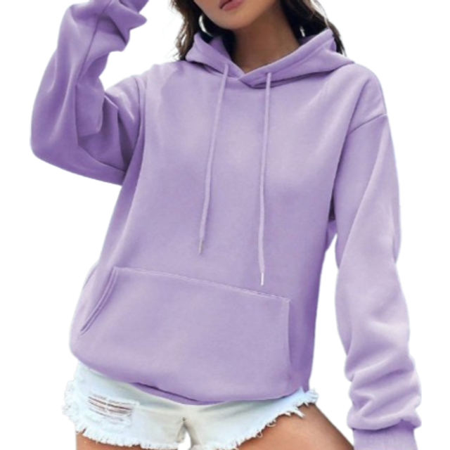 INAWLY Kangaroo Pocket Drop Shoulder Drawstring Thermal Lined Hoodie,Long Sleeve Tops