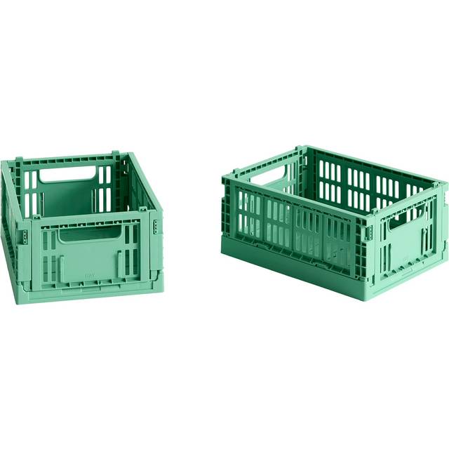 HAY HAY Colour Crate Mini 13x17 cm 2-pack Dark mint