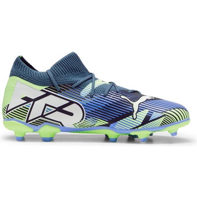 PUMA Unisex Kid's Future 7 Match Fg/Ag Jr fotbollssko, Gray Skies Puma vit fisigt äpple, 38.5 EU