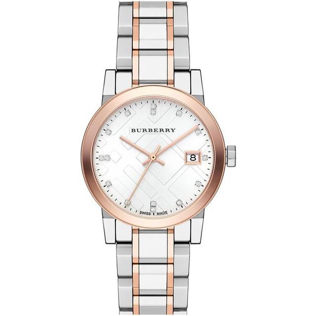 Burberry BU9127 Silver Dial Two-tone Ladies Watch