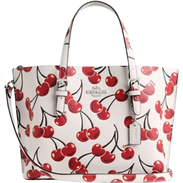【COACH】Mollie Tote Bag 25★Cherry Prin★ COACH® Outlet | Mollie Tote Bag 25 In Signature Canvas With