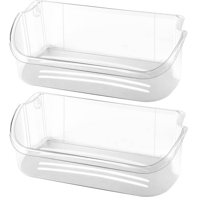 2 x 240356402 Refrigerator Upper Door Shelf Clear Bin by AMI  Compatible with Frigidaire  1538inL  669inW  50inH  Repla