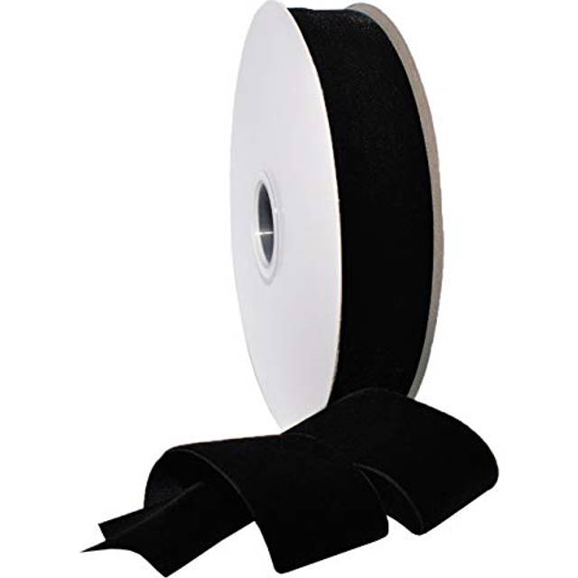 Morex Ribbon Viviana Velvet Ribbon  5/8 inch by 25 Yards  Black  1689.16/25-030