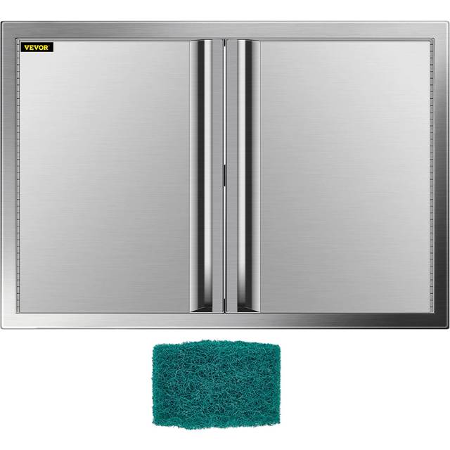 VEVOR BBQ Access Door 28 x 19 Inch  Double BBQ Door Stainless Steel wi