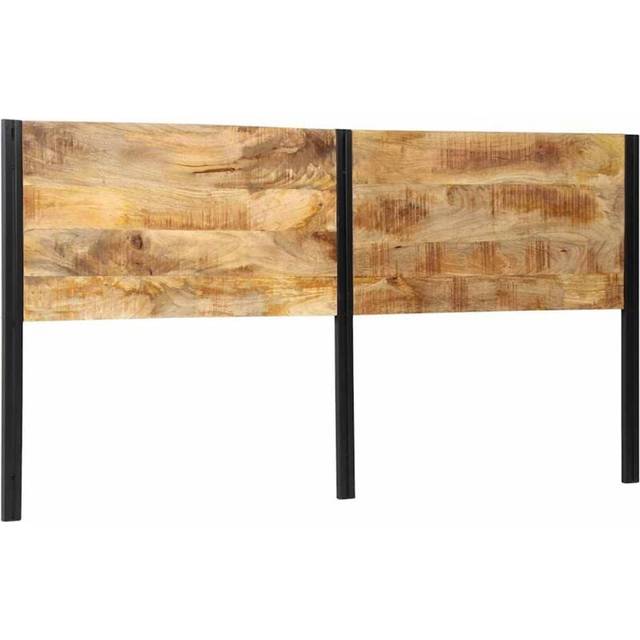 (Solid mango wood, 200 cm) vidaXL Headboard 100 cm Solid Wood Mango and Iron bed headboard
