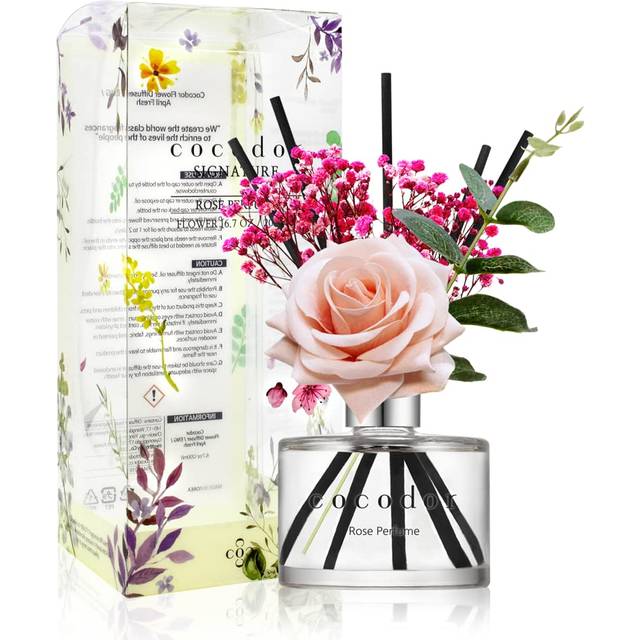 Cocod'or COCODOR Rose Flower Reed Diffuser/Rose Perfume/6.7oz200ml/1 Pack/Reed Diffuser  Reed Diffuser Set  Oil Diffuser & Reed Diffuser Sticks  Home