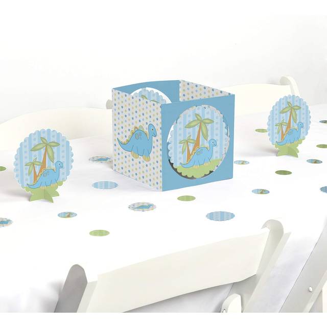 Big Dot of Happiness Baby Boy Dinosaur - Baby Shower Centerpiece & Table Decoration Kit