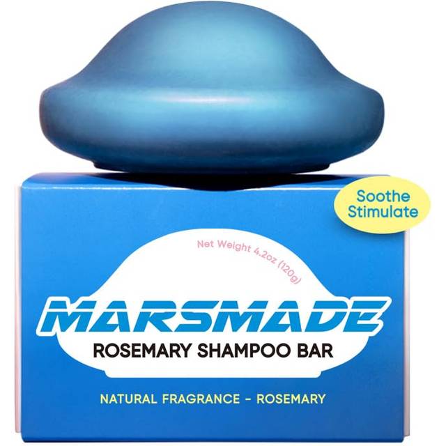 MARS MADE Rosemary Shampoo Bar 2.0 - Hydrating & Moisturizing Natural Hair Soap Bar Shampoo for Hair Volume & Scalp Nourishment - Bathing Soap Solid S