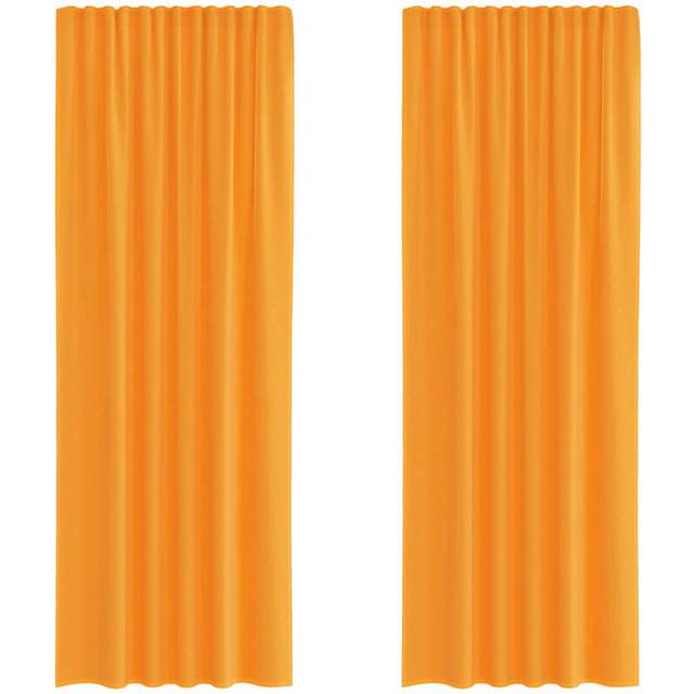 vidaXL Voile gardiner med öglor 2 st orange 140x260 cm