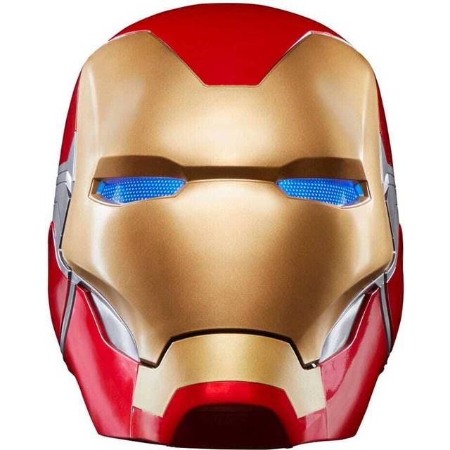 Iron Man elektronisk hjälm, med ljuseffekter, Samlarbar premium cosplayleksak för vuxna, Marvel Legends-serien