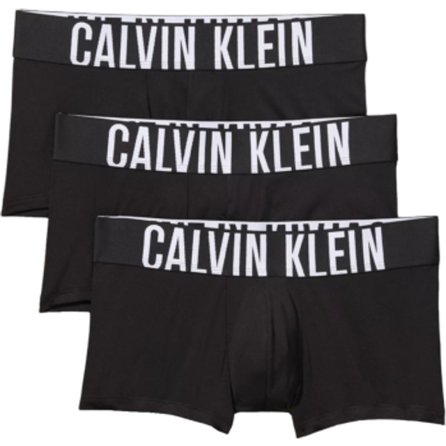 Calvin Klein Three-Pack Intense Power Cotton-Blend Trunks - M - Black