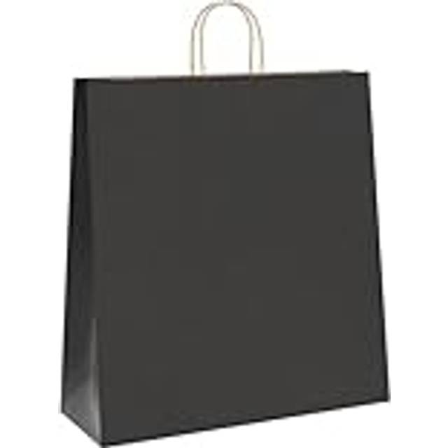 vidaXL Paper Bags 250 pcs with Handles Black 45x17x48 cm