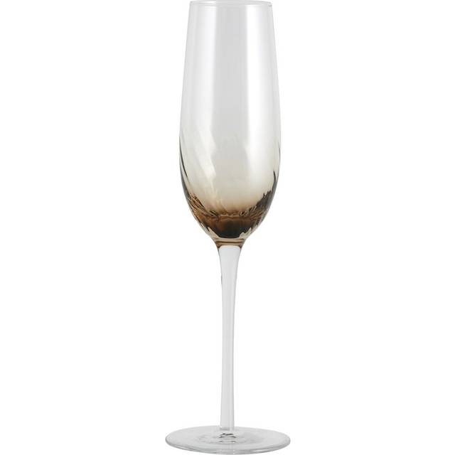 Champagneglas "Garo" m/ lysebrun bund - Nordal