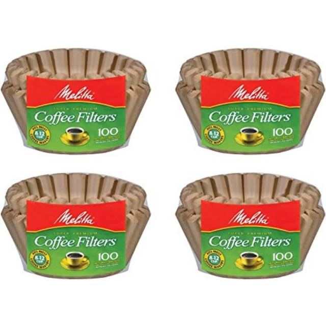 Melitta 8-12 Cup Basket Filter Paper Natural Brown  400 Count