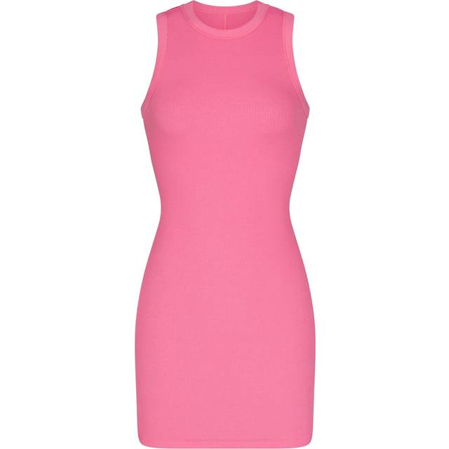SKIMS Tank Mini Dress | Pink | 2XS | Cotton Rib - Sugar Pink