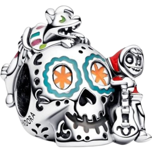 Pandora  Charms Miguel and Dante Skull Charm from Disney Pixar&#39;s Coco that Glows in the Dark 792817C01