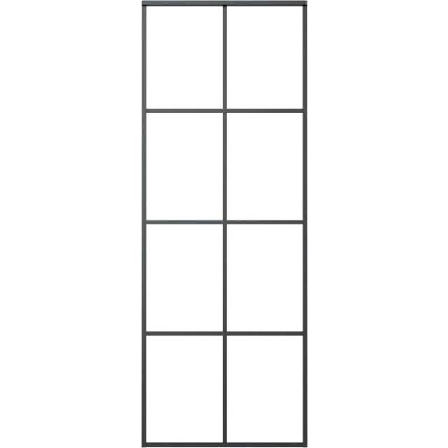 Alishlyn Metal Sliding Door - Clear (205cm H x 76cm W x 5cm D)