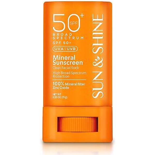 Sun & Shine clear Mineral zinc oxide STICK sunscreen SPF 50+ Sunscreen Face Stick | Vegan  Reef safe |sensitive skin Broad Spectrum Natural Sunsc