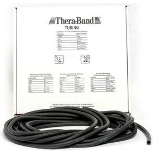 TheraBand Tubing Träningsband 7,5 m - Svart - Hårdhet 5