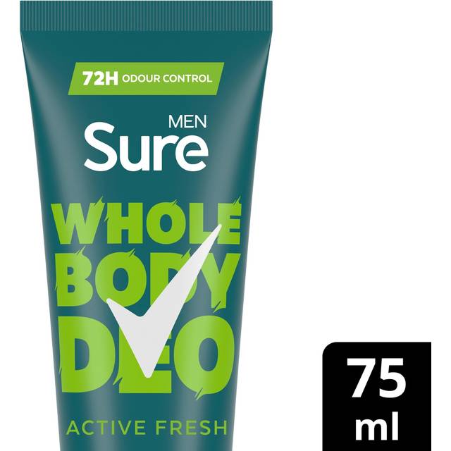 Sure Men Active Fresh 72hr Whole Body Deodorant Cream 75ml