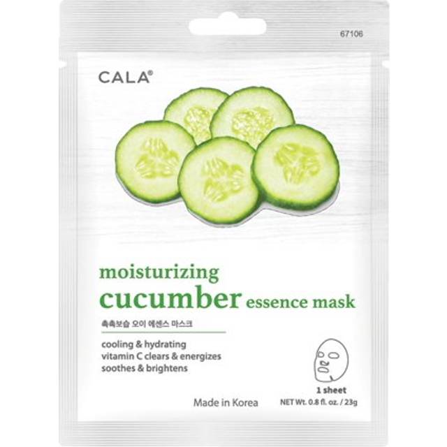 CALA 15 Pieces Combo Pack Essence Full Face Facial Mask Sheets - 5 Pieces Vitamin C Masks  5 Pieces Aloe Vera Masks. 5 Pieces Collagen Masks  Made in
